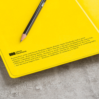Записн.книж блокнот Leuchtturm A5(145 x 210 мм)в точку,лимитир сер Bauhaus100,жёлт