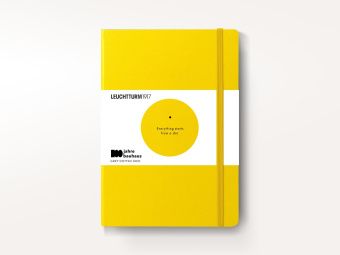 Записн.книж блокнот Leuchtturm A5(145 x 210 мм)в точку,лимитир сер Bauhaus100,жёлт