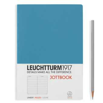 Записная книжка тетрадь Leuchtturm Jottbook А5 (в линейку), нордический синий