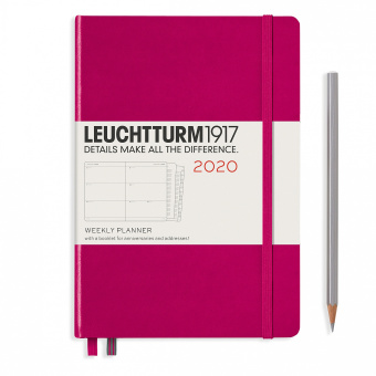 Еженедельник Leuchtturm 2020 А5 с доп. буклетом, ягодный