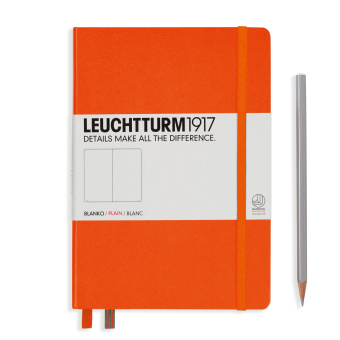 Записная книжка блокнот Leuchtturm A5 (145 x 210 мм) нелинованная, оранжевая