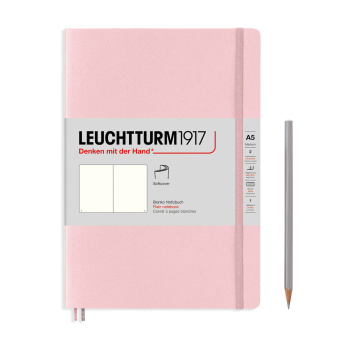 Записная книжка блокнот в мягкой обложке Leuchtturm A5  (145 x 210 см) Muted Colours нелинованная, розовый