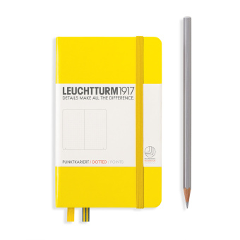 Записная книжка блокнот Leuchtturm A6 (в точку), желтая