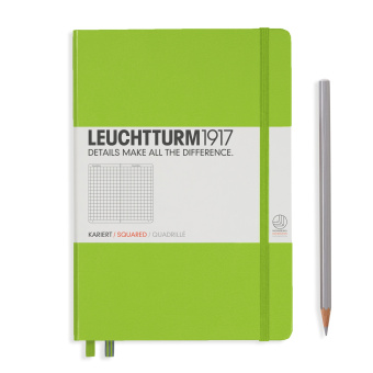 Записная книжка Leuchtturm A5 (в клетку), лайм