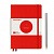 Записная книжка блокнот Leuchtturm A5 (145 x 210 мм) в точку, лимитированная серия Bauhaus 100, красная