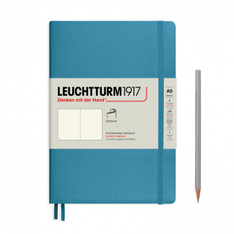 Записная книжка блокнот Leuchtturm в мягкой обложке A5 в точку, нордический синий