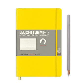 Записная книжка блокнот в мягкой обложке Leuchtturm B6+ в точку, желтый