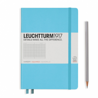 Записная книжка блокнот Leuchtturm A5 (в клетку), голубая