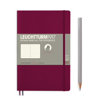 Записная книжка блокнот в мягкой обложке Leuchtturm B6+ в точку, винный