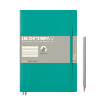 Записная книжка блокнот в мягкой обложке Leuchtturm В5 (в линейку), изумруд