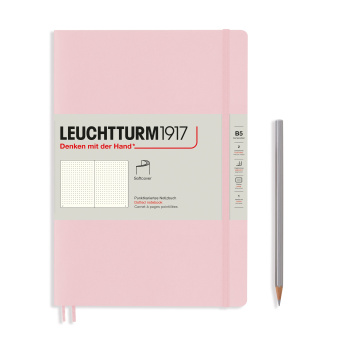 Записная книжка блокнот в мягкой обложке Leuchtturm B5 (178 х 254 мм) в точку, пудровый
