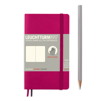 Записная книжка блокнот в мягкой обложке Leuchtturm A6 (нелинованная), ягодная