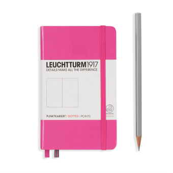 Записная книжка блокнот Leuchtturm A6 (в точку), розовая