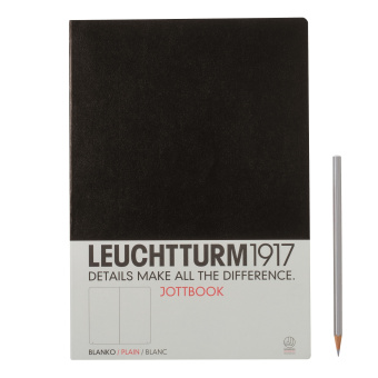 Записная книжка тетрадь Leuchtturm Jottbook А4 (нелинованная), черная