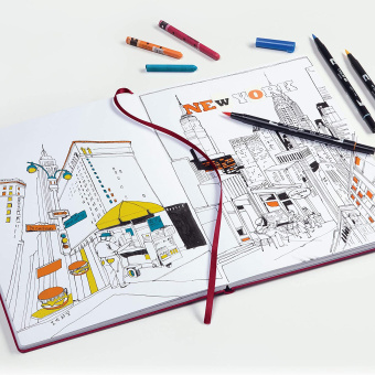 Скетчбук A5 (145 x 210 мм) Leuchtturm New Lite, пастельно-голубой