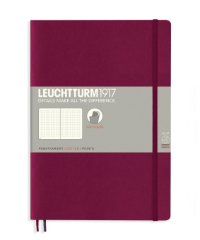 Записная книжка блокнот в мягкой обложке Leuchtturm В5 (в точку), винный