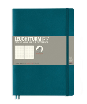 Записная книжка блокнот в мягкой обложке Leuchtturm B5 (178 х 254 мм) в точку океан