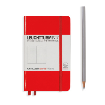 Записная книжка блокнот Leuchtturm A6 (в точку), красная
