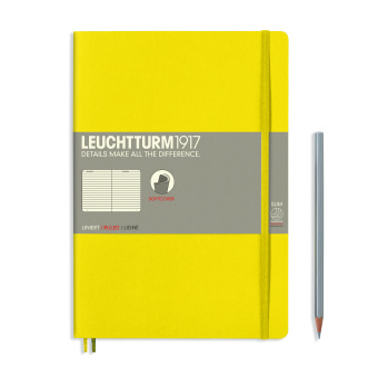 Записная книжка блокнот в мягкой обложке Leuchtturm В5 (в линейку), желтая