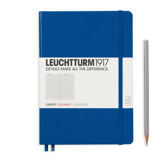 Записная книжка блокнот Leuchtturm A5 (145 x 210 мм) в клетку, королевский синий