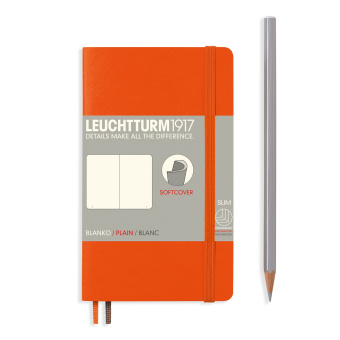 Записная книжка блокнот в мягкой обложке Leuchtturm A6 (нелинованная), оранжевая