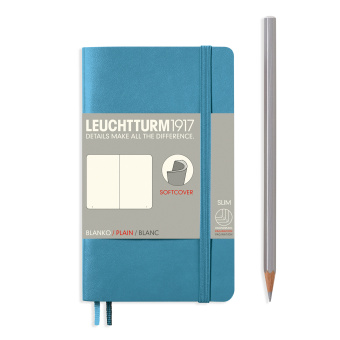 Записная книжка блокнот в мягкой обложке Leuchtturm A6 (нелинованная), нордический синий
