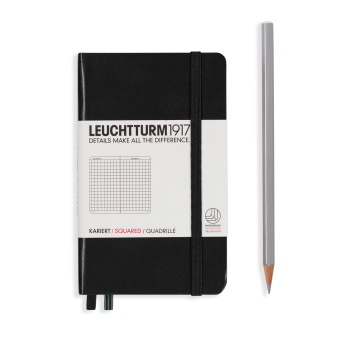 Записная книжка блокнот Leuchtturm A6 (в клетку), черная