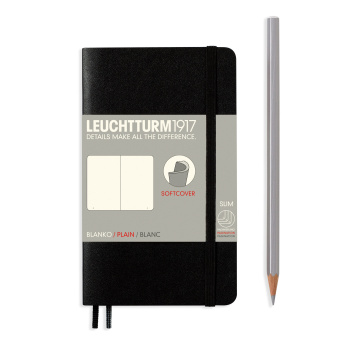 Записная книжка блокнот в мягкой обложке Leuchtturm A6 (нелинованная), черная