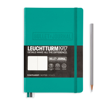 Записная книжка блокнот Bullet Journal Leuchtturm A5 (в точку), изумруд