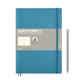 Записн книж блокнот в мяг.обл Leuchtturm B5(178 х 254 мм)нелинов,нордический син