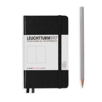 Записная книжка блокнот Leuchtturm A6 (нелинованная), черная