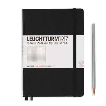 Записная книжка блокнот Leuchtturm A5 (в клетку), черная